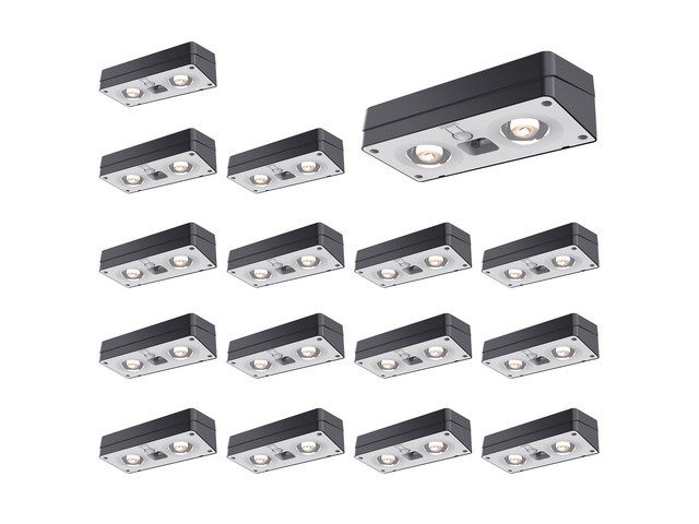 Solar Fence Lights 16 Pack, 50 Lumens Outdoor Solar Lights with 12 Modes RGB Color Glow LEDWaterproof, Solar Lights for Patio, Backyard, Deck,...