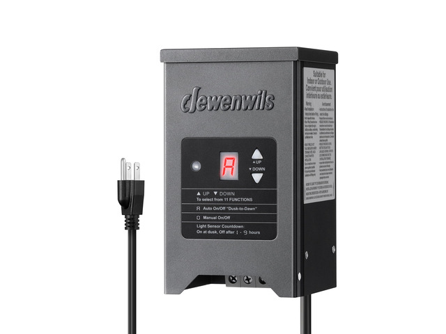 150W Low Voltage Landscape Lighting Transformer 120V to 12/15V AC, Metal Shield, Photocell & Timer, Weatherproof Landscape Lighting Transformer for...