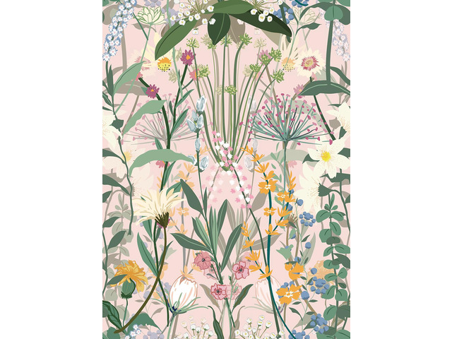 Floral Wallpaper Peel and Stick 17.3'x1181' Pink Farm Wildwood Stick on Wallpaper for Home Bedroom Cabinets Thicken Self Adhesive Contact Paper