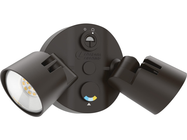 HomeGuard 2-Light LED Outdoor Flood Lights, 3-In-1 CCT Dark Bronze Dusk to Dawn Outdoor LED Lights, Adjustable Lumens Selectable CCT Round Heads...