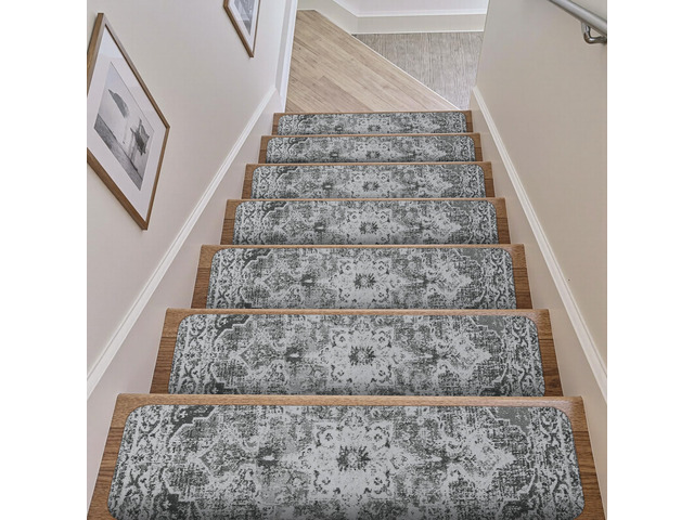 Stair Treads Non Slip Stair Runners for Wooden Steps Indoor 15PCS 8'x30' Rubber Backing Carpet Stair Treads for Wood Stairs Staircase Step Treads...