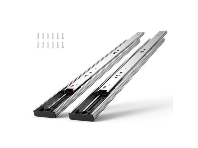 Soft Close Drawer Slides 6 Pairs 16 Inch, Heavy Duty Full Extension Side Mount Ball Bearing Drawer Glides Kitchen Cabinet Rails, 100LB Load Capacity