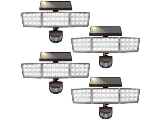 Solar Lights Outdoor, 3500LM 168 LED Motion Sensor Solar Flood Lights, 3 Heads 300° Wide Angle, 3 Modes IP65 Waterproof Solar Security Lights for...