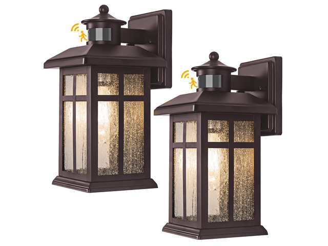 Motion Sensor Outdoor Lights Bronze 2 Pack Dusk till Dawn Outdoor Lighting Outdoor Porch Lights Light Fixtures Bronze Dusk till Dawn Exterior...