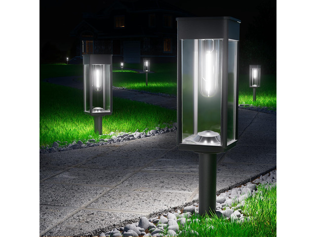 Solar Lights Outdoor, 12 Pack, 3 Heights, Cool White, IP65 For pathways and gardens, Garden Pathway Lights Solar Waterproof pair 3 heights with...