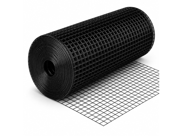 Black Hardware Cloth 1/2 inch Chicken Wire Fencing 48x100 19-Gauge Vinyl Coated Wire Mesh Roll, Chicken Wire Mesh, Tree Guard, Gopher Wire, Rodent...