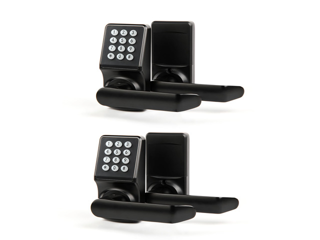 Keypad Door Lock with Handle, Digital Door Lock with Keypad Set,Keyless Entry Door Locks with Handle-IC Card and Anti-peep Password- Easy...