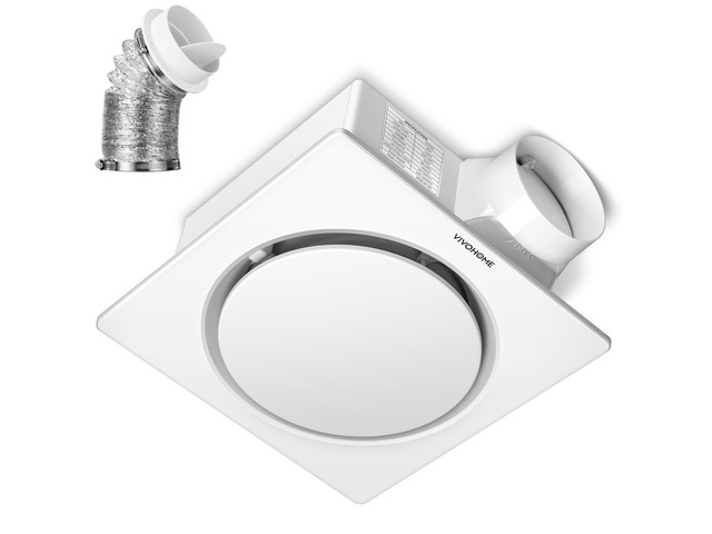 Bathroom Exhaust Fan with Humidity Sensor 110CFM, Auto On/Off Energy-Saving EC Motor,10.2-inch Ceiling Retrofit Bath Fan, No Attic Access Needed