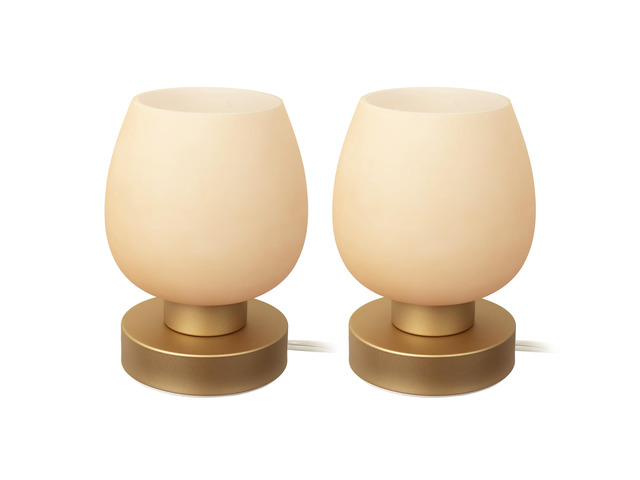 Touch Bedside Table Lamp Set of 2 - Small Modern Table Lamp for Bedroom Living Room Nightstand, 3-Way Dimable Desk lamp with Desert Titanium Color...