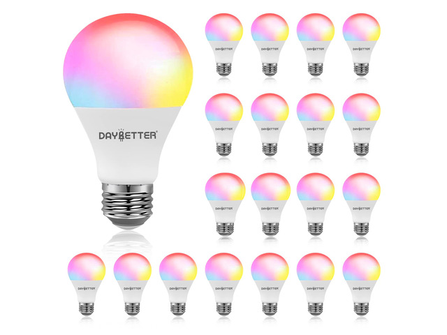 Smart Light Bulbs, A19 WiFi RGBCW Color Changing Led Light Bulbs Smart Bulb that Work with Alexa,Google Assistant,Music Sync,9W 800LM E26,Dimmable...