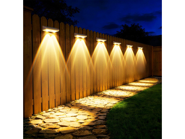 Solar Fence Lights Outdoor, 16 Pack Fence Lights Solar Powered 60LM Solar Fence Lights, 9 RGB Color Modes, IP65 Waterproof, 12H Dusk to Dawn Glow...