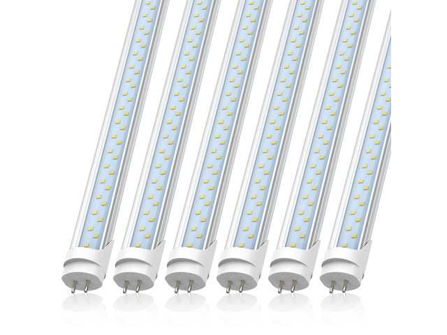 4FT T8 LED Type A+B Tube Light Bulbs, 24W 3200LM 6500K Plug and Play Ballast Bypass, T12 LED Replacement for Flourescent Tubes, Dual-end Power,...