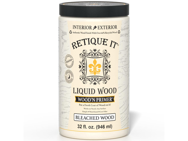 Wood'n Primer - Paint it then stain it - Stainable Wood Fiber Paint (Bleached Wood, Large)
