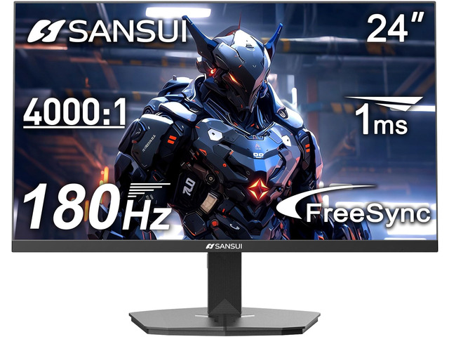 24 Inch Gaming Monitor 180Hz, DP 1.4 & HDMI 2.0 Ports High Refresh Rate Computer Monitor, Racing FPS RTS Modes, 1ms Response Time 110% sRGB...