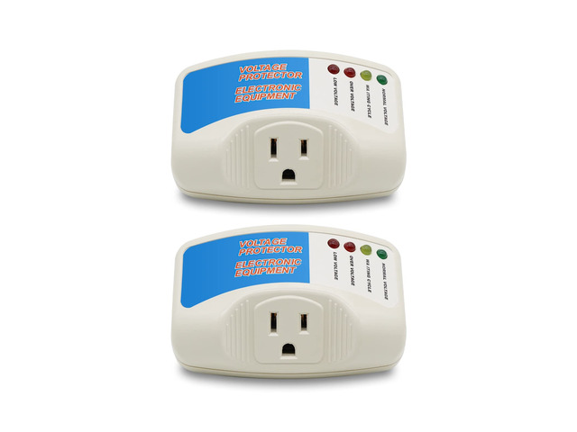 Surge Protector Home Appliance,Single Outlet Power Voltage Protector,Voltage Brownout Outlet Surge Refrigerator 1440 Watts,Voltage Brownout Plug...