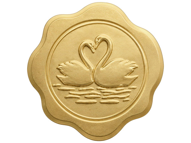 100PCS Swan Seal Stickers for Wedding Invitations, Embossed Envelope Seal Labels, Romantic Gift Packaging & Dessert Box Stickers for Valentines...