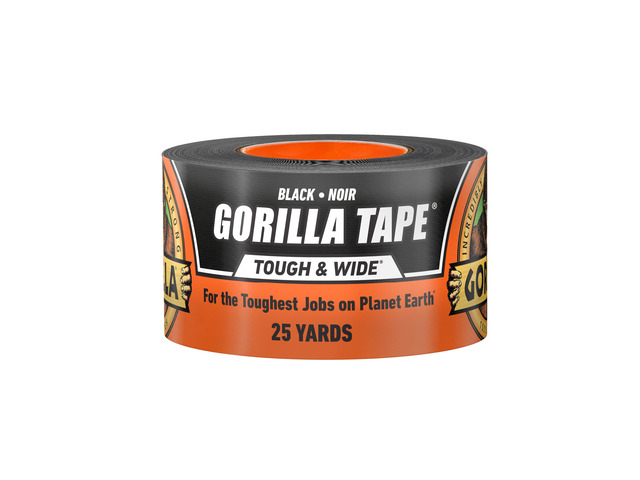 Tough & Wide Heavy Duty Duct Tape, Black, 2.88' x 25 yd, 1-Pack Weather Resistant, Indoor & Outdoor Use, Double-Thick Adhesive, Reinforced Backing,...