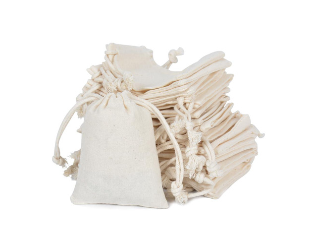 50 Pcs Cotton Muslin Drawstring Sachet Pouch Bags 2.8 * 3.5' Pure Cotton Sachet BagsReusable Empty Gift Pouches for Party Home Supplies