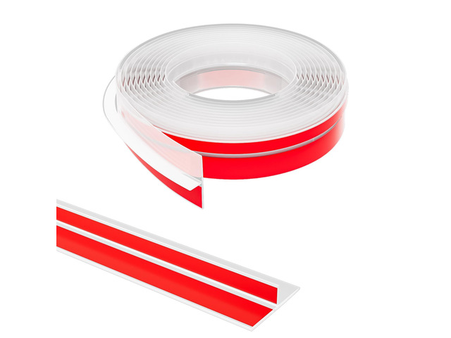 T-Shaped Weather Stripping Seal, Clear Silicone, 1.97 in x 40 ft Flexible door seal strip covers door, window, and bathroom gaps; peel-and-stick...