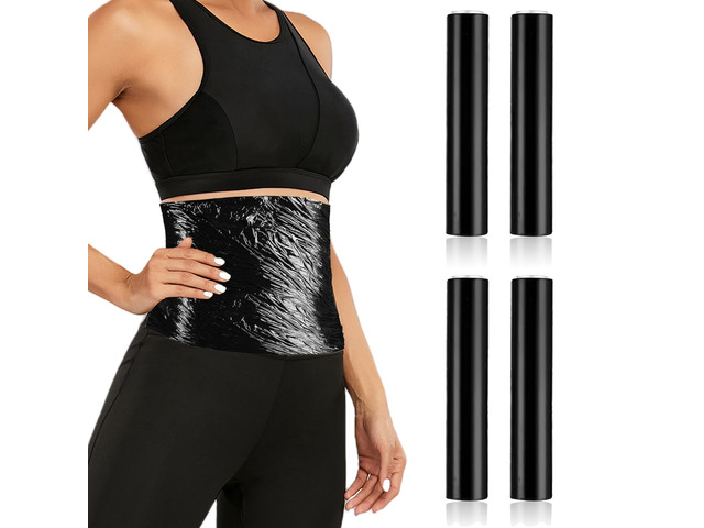 4 Rolls 60 Meters Plastic Osmotic Body Wrap Film, Body Wraps Weight Loss