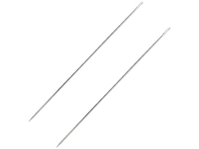 2 PCS Professional Upholstery Needle, 12'' Long Sewing Needles, Large Eye Hand Sewing Needles, with Needle Storage Tube, for Home Upholstery,...
