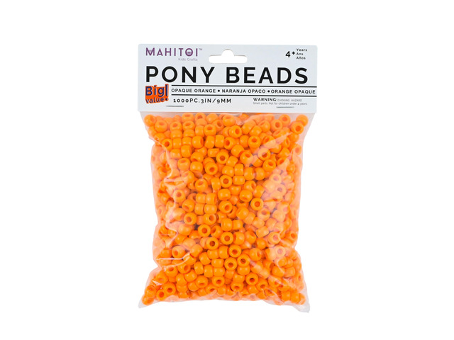 Luxury Jewelry Craft 1k Kee's Orange Pony Beads - Mahitoi US Basics - 9mm