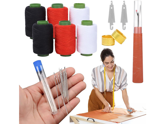 37Pcs Stainless Steel Sewing Needles for Big Eye Steel Sewing Needles Kit with Sewing Kit for Adults - Steel Needles for Hand Sewing Kit with...