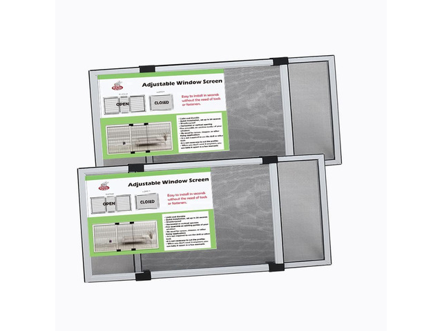 Adjustable Sliding Window Screen, 2 Ways Aluminum Frame Expandable Window Screen (15.74 ''h x21-40''w)or Convert to Vertical (21.65'h x 15-28'w), B