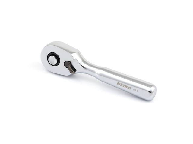 03001A Stubby Ratchet, 1/4 Inch Ratchet Wrench, 108-Tooth Reversible Ratchet, 3.3 Degree, Quick Release Mini 1/4 Ratchet Drive, Oval Head Wrench,...