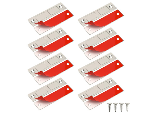 Cabinet Magnet Door Catch, 8 Pack Ultra Thin Cabinet Door Magnetic 30 LB Kitchen Drawer Magnets Closures, Door Magnetic Catch Cupboard Double...