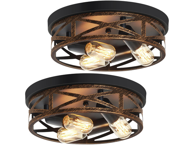 Farmhouse Flush Mount Ceiling Light,3-Light Ceiling Light Fixture Hallway Ceiling Light Fixtures,Light Fixtures Ceiling Mount for Hallway...