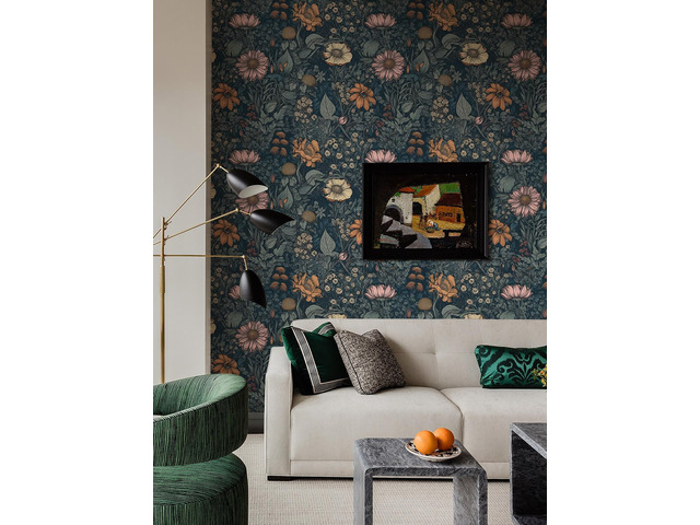 Vintage Peel and Stick Wallpaper Boho Floral Wallpaper for Bedroom Living Room Removable Self Adhesive Floral Contact Paper for Cabinets Accent...