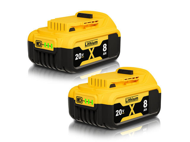 2Pack 8000mAh Replacement for Dewalt 20V Max Battery Compatible with Dewalt 20 Volt Battery XR Cordless Tools DCB206 DCB200 DCB201 DCD/DCF/DCG...