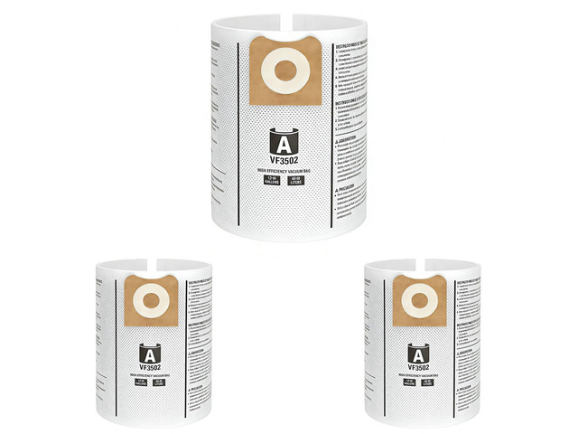 3 Pack VF3502 Replacement Bags for Rigid 12-16 Gallon Wet/Dry Vacuums Fit RIDGID Vacs Models# WD14500 HD12000, High Performance Dust Filter Bags...