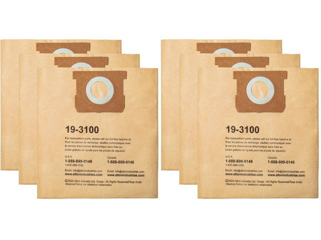 Filter Bag 19-3100,for 5-8 Gallon Wet/Dry Vacuum,Compatible with SL18115 SL18115P SL18116 SL18116P SL18117 SL18701P-10A SL18410P-5A SL18410-5B and...