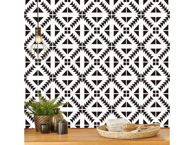 Black and White Geometric Peel and Stick Wallpaper 17.7 Ã— 196.8 Black and White Removable Wallpaper Peel and Stick Geometric Contact Paper Self...