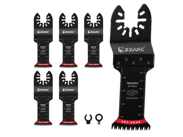 Bi-Metal Arc Edge Oscillating Tool Blade, Japanese Teeth Oscillating Saw Blades for Clean Cuts in Hard Wood & Plastic, Universal Fit Multitool...
