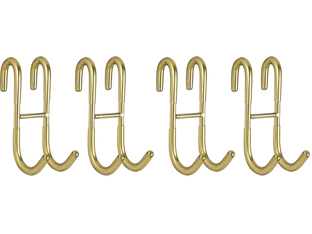 Squeegee Hooks for Towel Bathroom Frameless Glass Shower Door (4-Pack), Gold