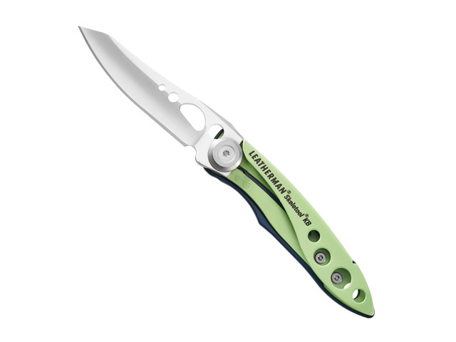 Skeletool KB Pocketknife with Straight Edge, Stainless Steel Blade and Bottle Opener, Verdant Green