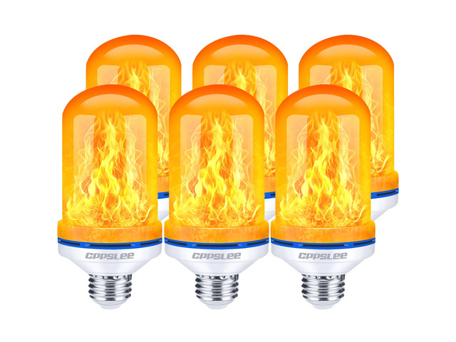 Upgraded Flame Light Bulbs, 4 Modes Flickering Light Bulbs, E26 Base Fire Flame Bulb for Halloween Decorations Outdoor, Christmas Lights Patio...