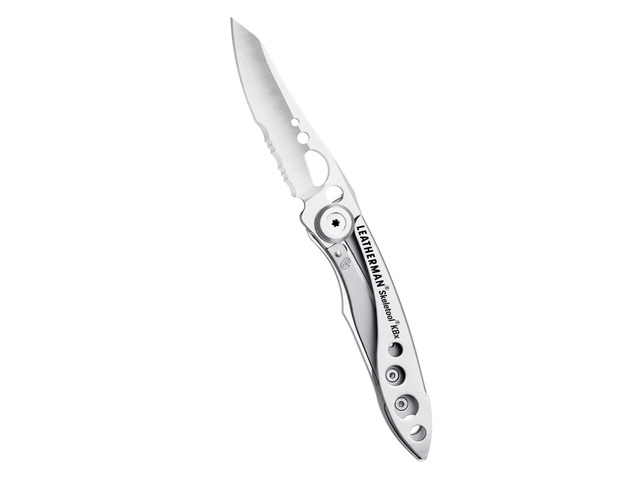 Skeletool KBX Pocket Multitool with Knife and Bottle Opener, Stainless Steel