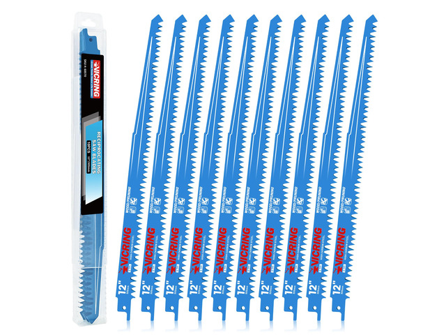 Wood Pruning Reciprocating Saw Blades, 12 Inch Pruning Blades for Reciprocating Saw, High Carbon Steel Reciprocal Saw Blades for Tree Trimming,...