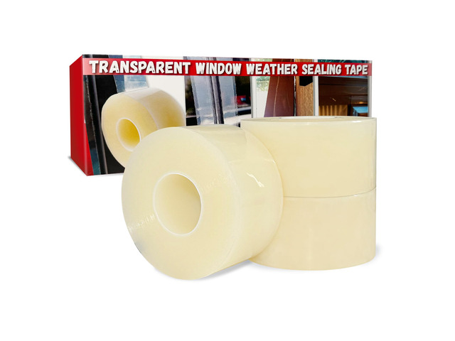 Window Sealing Tape, AC Insulation, 3 Pack - 2 inch x Total165yds(495 FT) Waterproof Blocker for Cold Heat Air, Windproof, No Residue Strong Adhesive