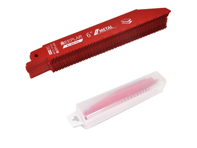 25 Pack 6 inch 14/18 TPI Bi-Metal Auto Dismantling Sawzall Blade for Metal M42 Bimetal Dual Tooth Design Replace Milwaukee and Diablo saw Blade...