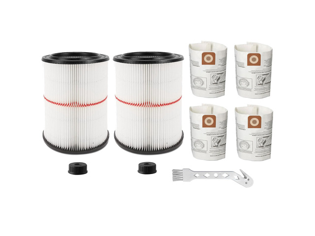 17816 Filter for Craftsman 17816 Shop Vac Filter 5-16 Gallon Wet/Dry Vacs 2 Pack,Replacement for Craftsman 9-17816 Vac, with 4 Pcs CMXZVBE38749...