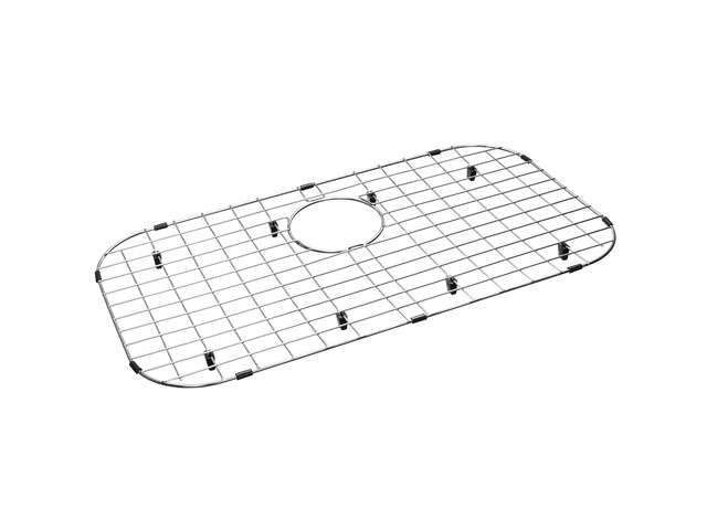 Sink Protector Grid 26-1/16' x 14-1/16', Rear Drain with Corner Radius 3-1/2', 304 Stainless Steel Material NLW2614R
