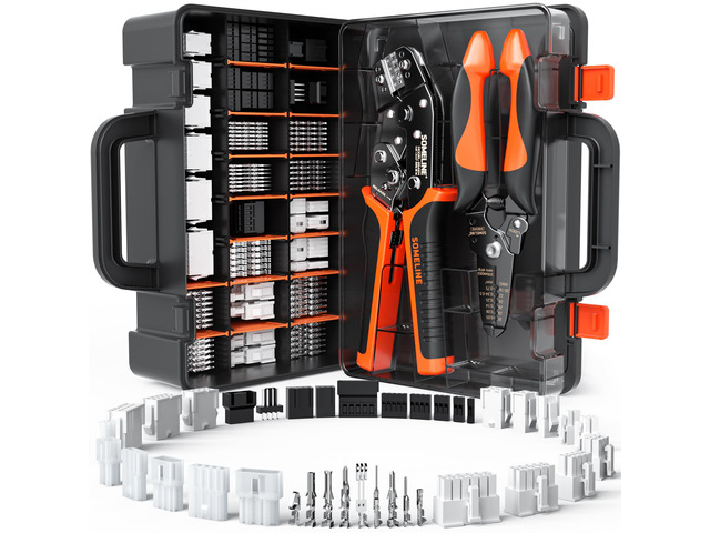 Crimping Tool Connector Kit, 41 Types of Connectors (2.54-4.2mm), Compatible with Molex Mini-Fit Jr 4.2mm, Standard.062' (3.68mm), Dupont 2.54mm,...