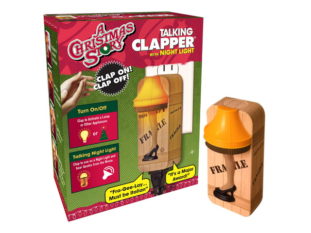 A Christmas Story Nightlight Leg Lamp, Says Movie Quotes, Wireless Sound Activated On/Off Light Switch, Clap Detection, Perfect for...