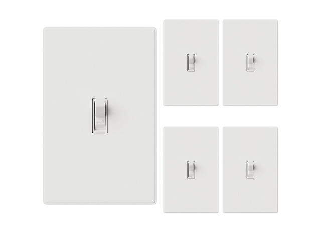Single Pole Glossy Toggle Light Switch with Matte Mid Screwless Plate, 15A 120V, Toggle Framed AC Quiet Wall Switch, On/Off, Self-Grounding,...