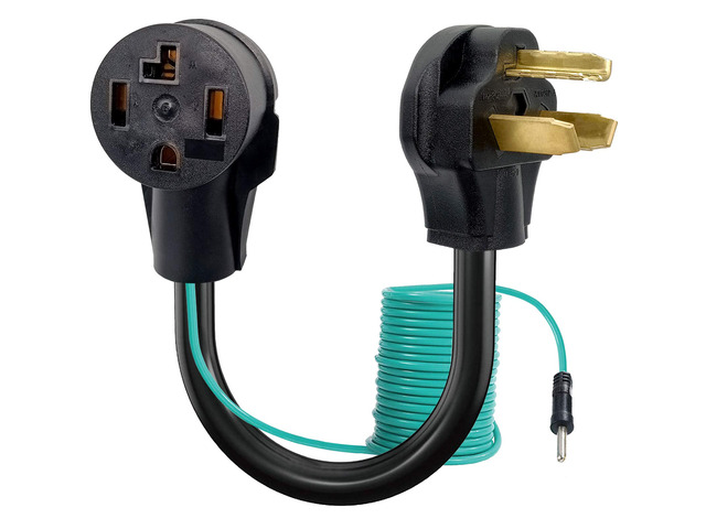 Dryer Adapter Cord, 4 Prong to 3 Prong Dryer Adapter Cord 4 Prong Dryer Plug to 3 Prong Wall Outlet, Nema 10-30P Male to 14-30R Female, 1.5FT STW...